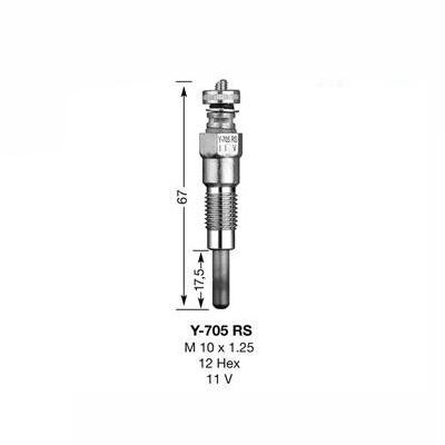 NGK Glow Plug Y-705RS (1249) - The Green Spark Plug Automotive product