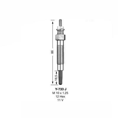 NGK Glow Plug Y-733J (8944) - High quality product image showing NGK Glow Plug Y-733J (8944) details and features