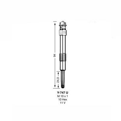 NGK Glow Plug Y-747U (4951) - The Green Spark Plug Automotive product
