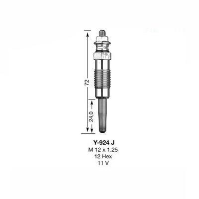 NGK Glow Plug Y-924J (3473) - High quality product image showing NGK Glow Plug Y-924J (3473) details and features