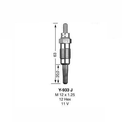 NGK Glow Plug Y-933J (6599) - The Green Spark Plug Automotive product
