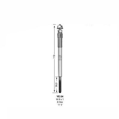 NGK Glow Plug YE04 (1101) - The Green Spark Plug Automotive product