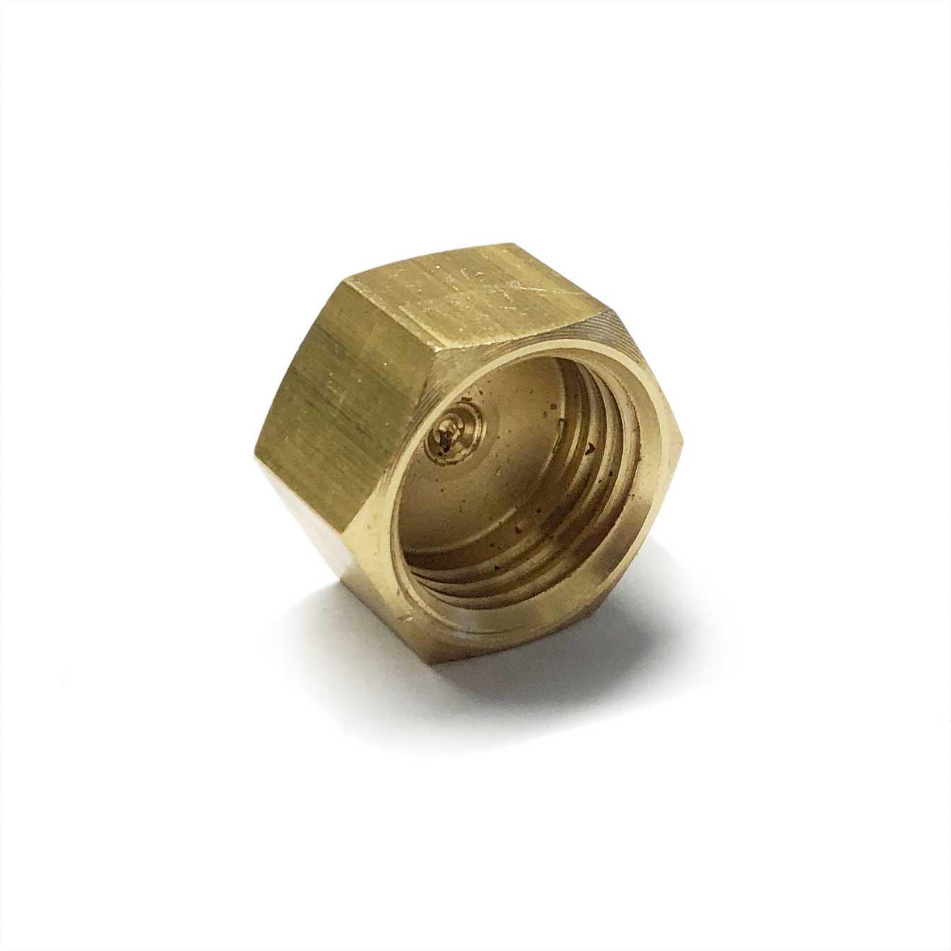 Brass Cap Nut 1/4 BSP - Petrol Fuel Pipe - High quality product image showing Brass Cap Nut 1/4 BSP - Petrol Fuel Pipe details and features