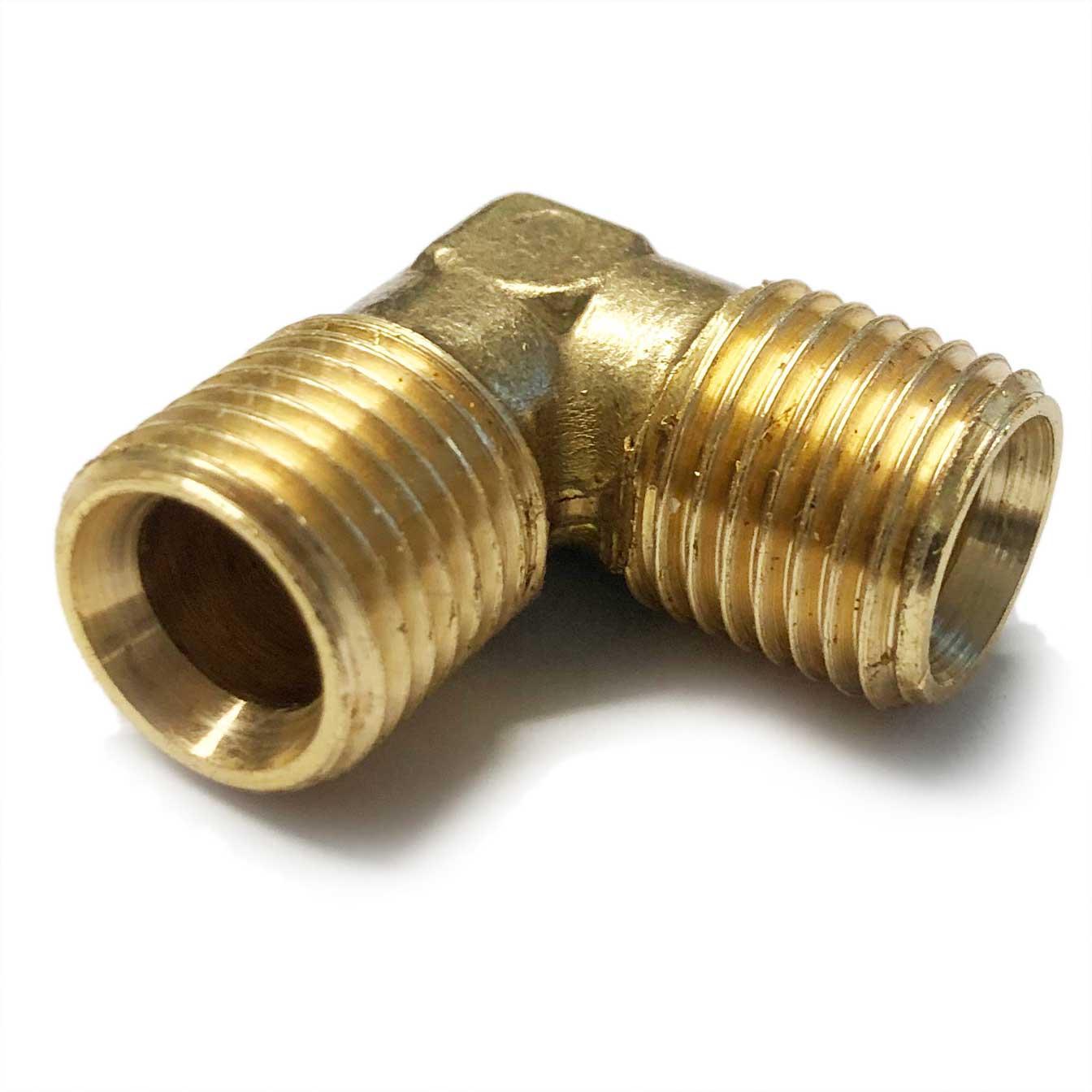 Brass Equal Elbow 5/16  O/D - Petrol Fuel Pipe - 1/4 BSP - High quality product image showing Brass Equal Elbow 5/16  O/D - Petrol Fuel Pipe - 1/4 BSP details and features