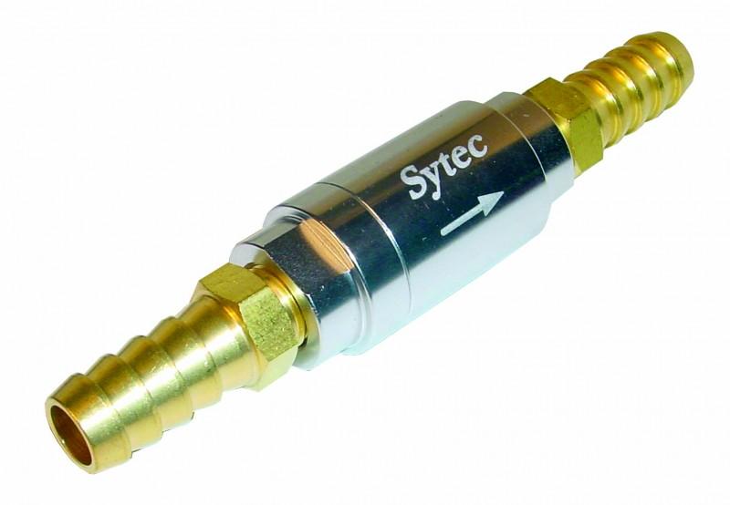 Sytec One Way Valve with 10mm push on tails (Silver) (OWVS010-S) - High quality product image showing Sytec One Way Valve with 10mm push on tails (Silver) (OWVS010-S) details and features