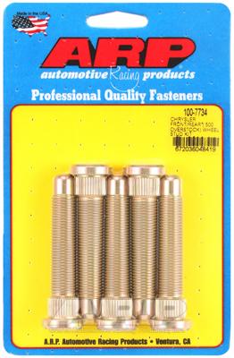 ARP 100-7734 CHRYSLER FRONT/REAR M14 .500 OVER S, Threaded; M14 X 1.5 Thread Size; 2.936 Under Head Length; 0.625 Inch Knurl Diameter; Set Of 5