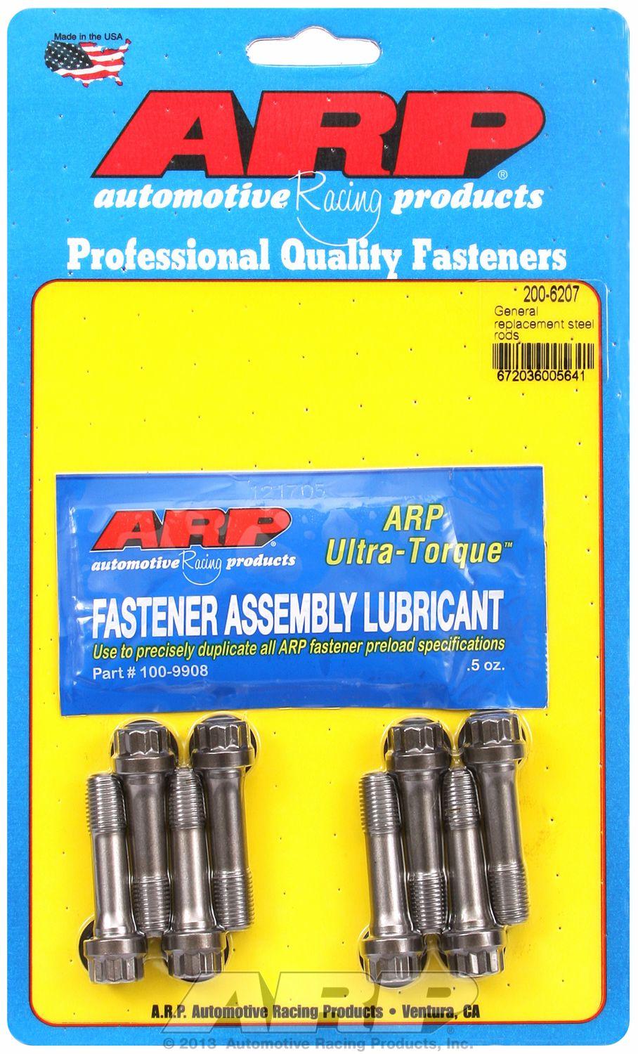 ARP 200-6207 ROD BOLT KIT 8 PC, General Replacement; 220000 PSI Tensile Strength; Polished; ARP2000 Steel; Set of 8 - The Twister Group Tools product