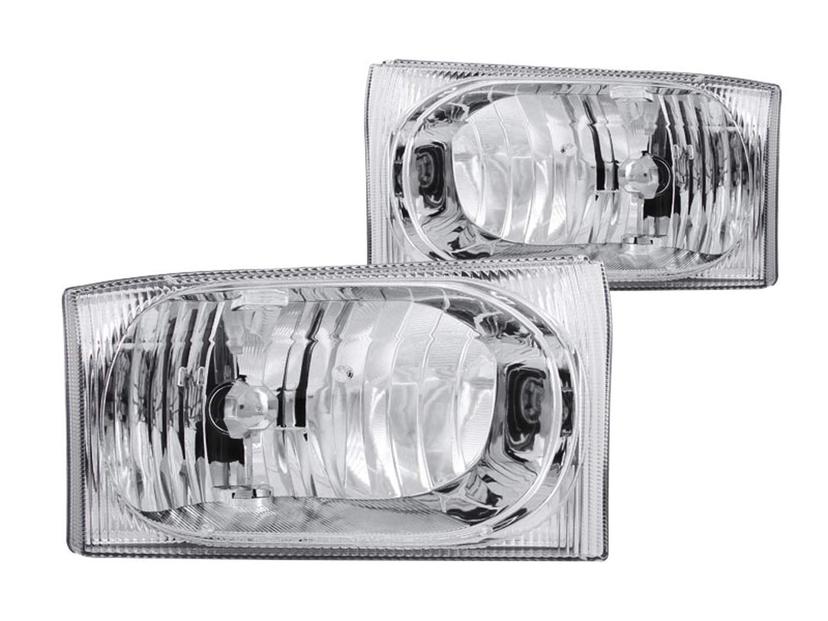 ANZO 111023 Ford Crystal Chrome Headlight Assembly (Pair)