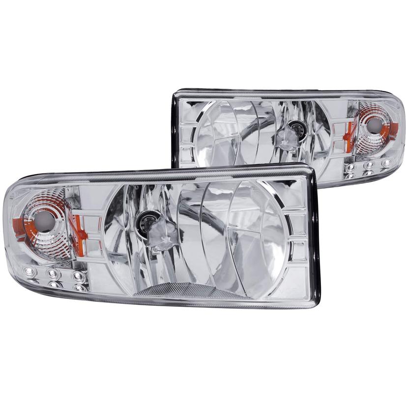 ANZO 111206 Chrome/Amber LED Headlight for Dodge RAM