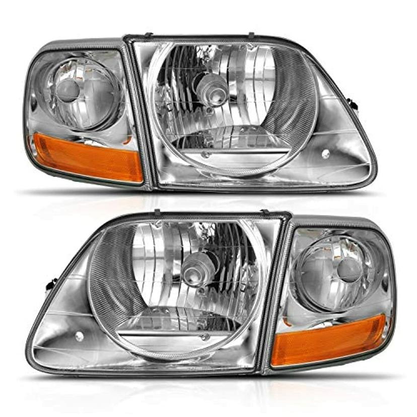 ANZO 111438 1997-2003 Ford F-150 Crystal Headlight G2 Clear With Parking Light