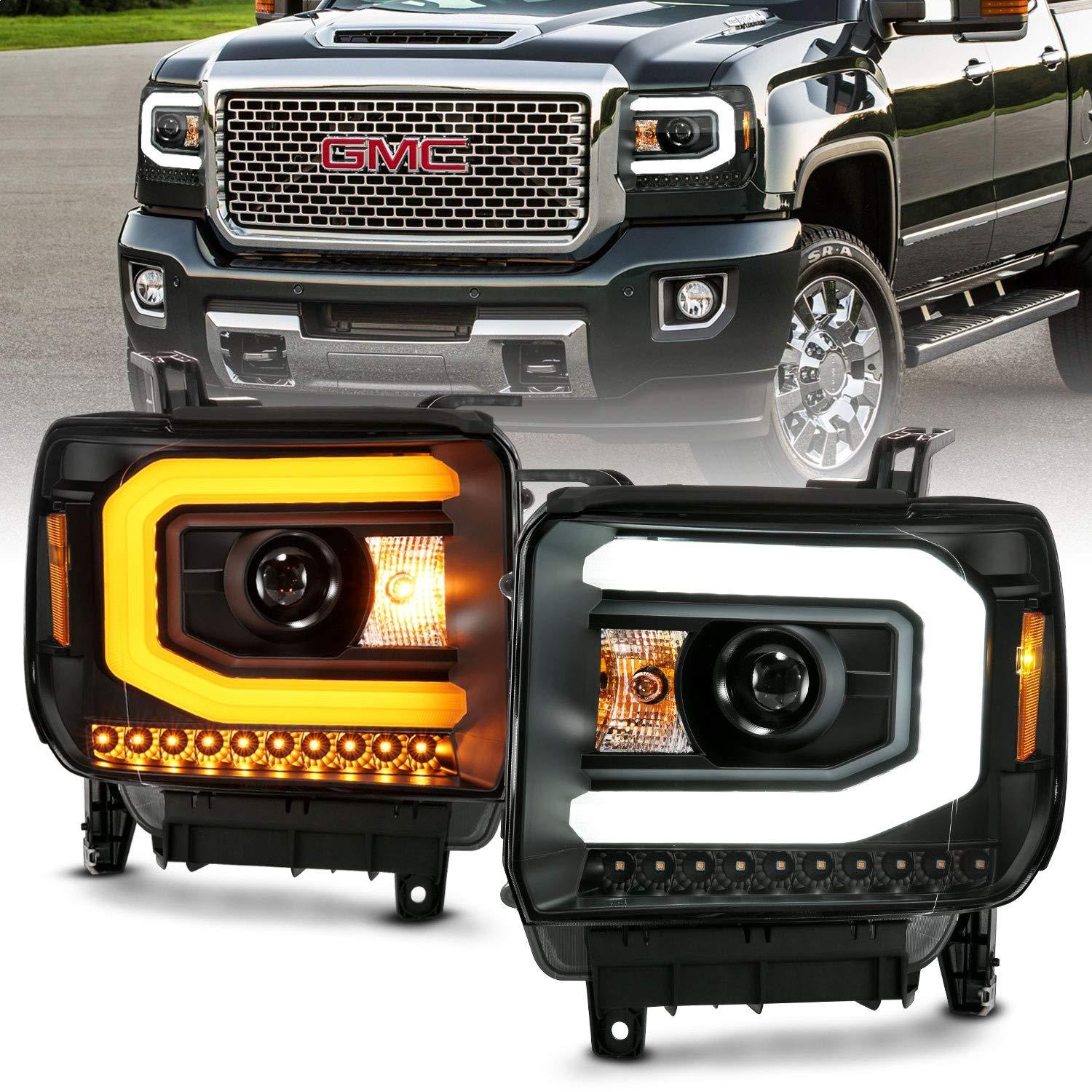 ANZO 111487 Projector Headlamps Fits GMC Sierra 1500 - High quality product image showing ANZO 111487 Projector Headlamps Fits GMC Sierra 1500 details and features