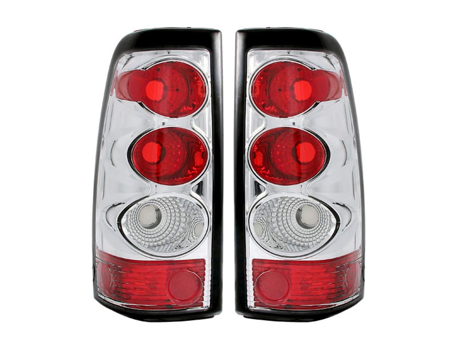ANZO 211020 Chrome Chevrolet Silverado Tail Light Assembly (Pair) - High quality product image showing ANZO 211020 Chrome Chevrolet Silverado Tail Light Assembly (Pair) details and features