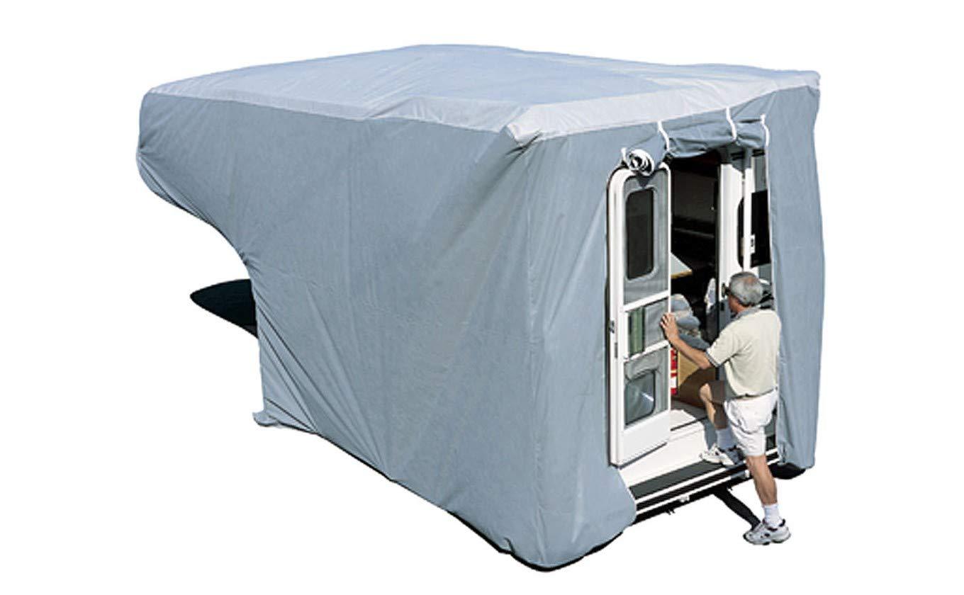 ADCO 12264 SFS Aqua Shed Truck Camper Cover - 8FT to 10FT Queen Bed, Gray, Medium - Queen 193 Inch -213 Inch - High quality product image showing ADCO 12264 SFS Aqua Shed Truck Camper Cover - 8FT to 10FT Queen Bed, Gray, Medium - Queen 193 Inch -213 Inch details and features