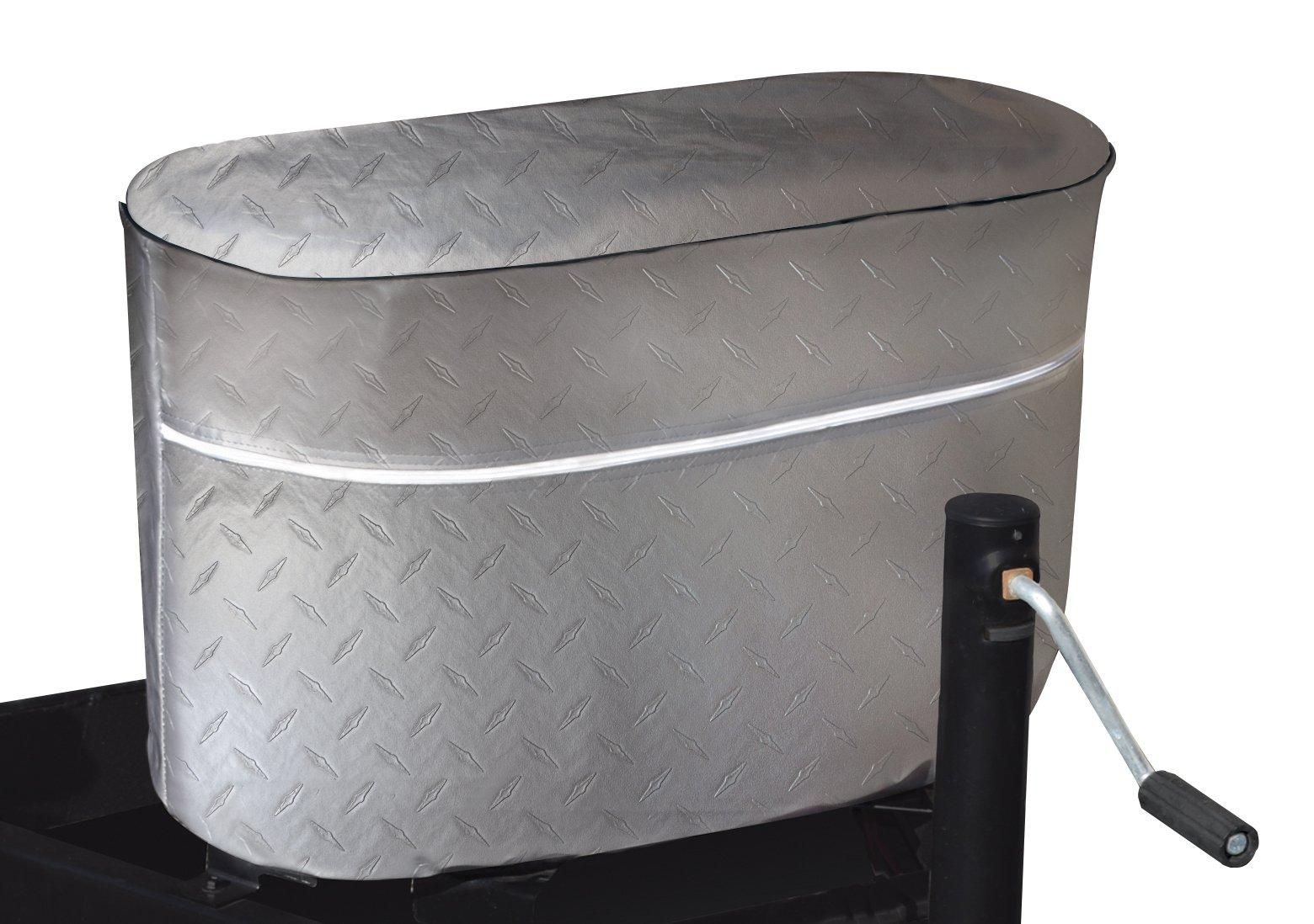 ADCO 2713 Silver Double 30 Diamond Plated Steel Vinyl Propane Tank Cover - High quality product image showing ADCO 2713 Silver Double 30 Diamond Plated Steel Vinyl Propane Tank Cover details and features