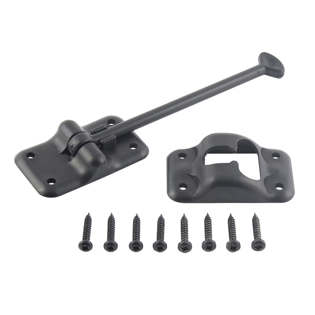 AP PRODUCTS 013085BL Plastic Door Holdback 6 Black - The Twister Group Tools product