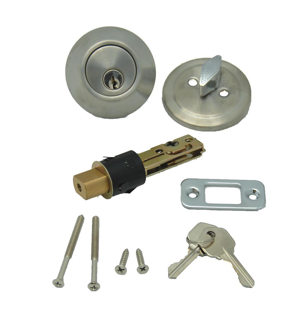 AP PRODUCTS 013222SS 013-222-SS Dead Bolt Lock Set, 1 INCH Throw - Stainless Steel,Silver - The Twister Group Tools product