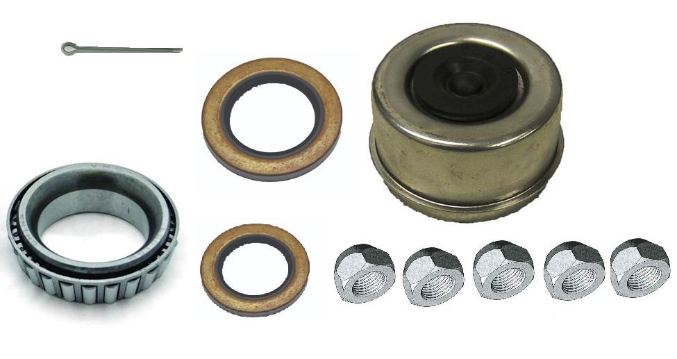 AP PRODUCTS 014035122 Trailer Wheel Bearing; Fits 3500 Pound Axle Capacity Hub; With Dust Cap/ Cotter Pin/ Five 1/2-20 Inch 60 Degree Cone Wheel Nuts/ Double Lip Grease Seal/ Outer Bearing And Inner Bearing - High quality product image showing AP PRODUCTS 014035122 Trailer Wheel Bearing; Fits 3500 Pound Axle Capacity Hub; With Dust Cap/ Cotter Pin/ Five 1/2-20 Inch 60 Degree Cone Wheel Nuts/ Double Lip Grease Seal/ Outer Bearing And Inner Bearing details and features