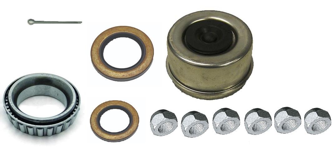 AP PRODUCTS 014052122 Trailer Wheel Bearing; Fits 5200 Pound Axle Capacity Hub; With Dust Cap/ Cotter Pin/ Six 1/2-20 Inch 60 Degree Cone Wheel Nuts/ Double Lip Grease Seal/ Outer Bearing And Inner Bearing - High quality product image showing AP PRODUCTS 014052122 Trailer Wheel Bearing; Fits 5200 Pound Axle Capacity Hub; With Dust Cap/ Cotter Pin/ Six 1/2-20 Inch 60 Degree Cone Wheel Nuts/ Double Lip Grease Seal/ Outer Bearing And Inner Bearing details and features