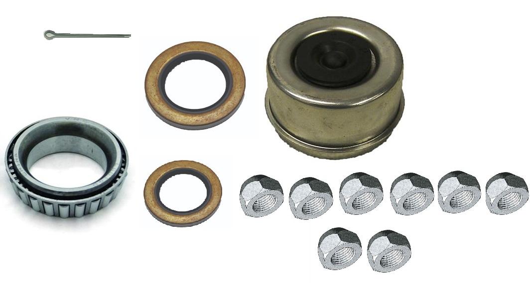 AP PRODUCTS 014070122 Trailer Wheel Bearing; Fits 7000 Pound Axle Capacity Hub; With Dust Cap/ Cotter Pin/ Eight 1/2-20 Inch 60 Degree Cone Wheel Nuts/ Double Lip Grease Seal/ Outer Bearing And Inner Bearing - The Twister Group Tools product
