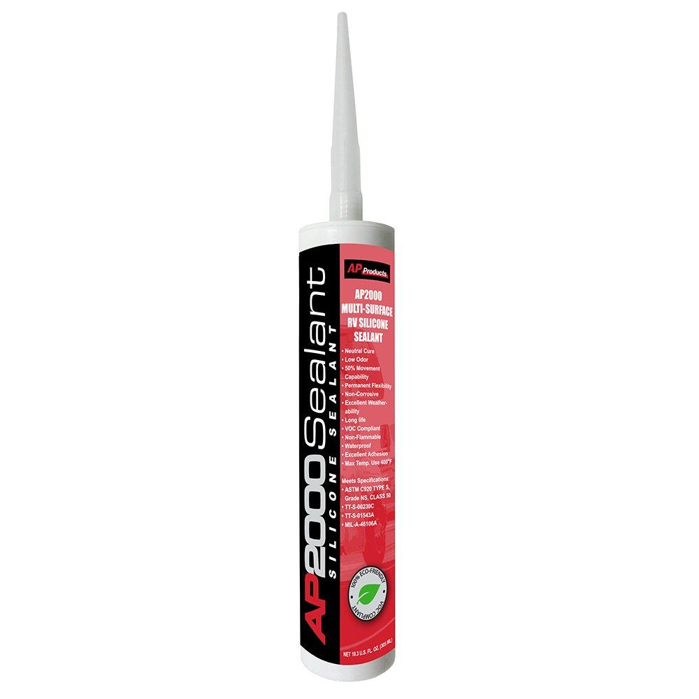 AP PRODUCTS 017-2002 AP2000 SEALANT WHITE-10.3OZ, Used For Truck/ Trailer/ RV And Bus Manufacturing; Silicone Sealant; White; 10.3 Ounce Cartridge; Single - The Twister Group Tools product