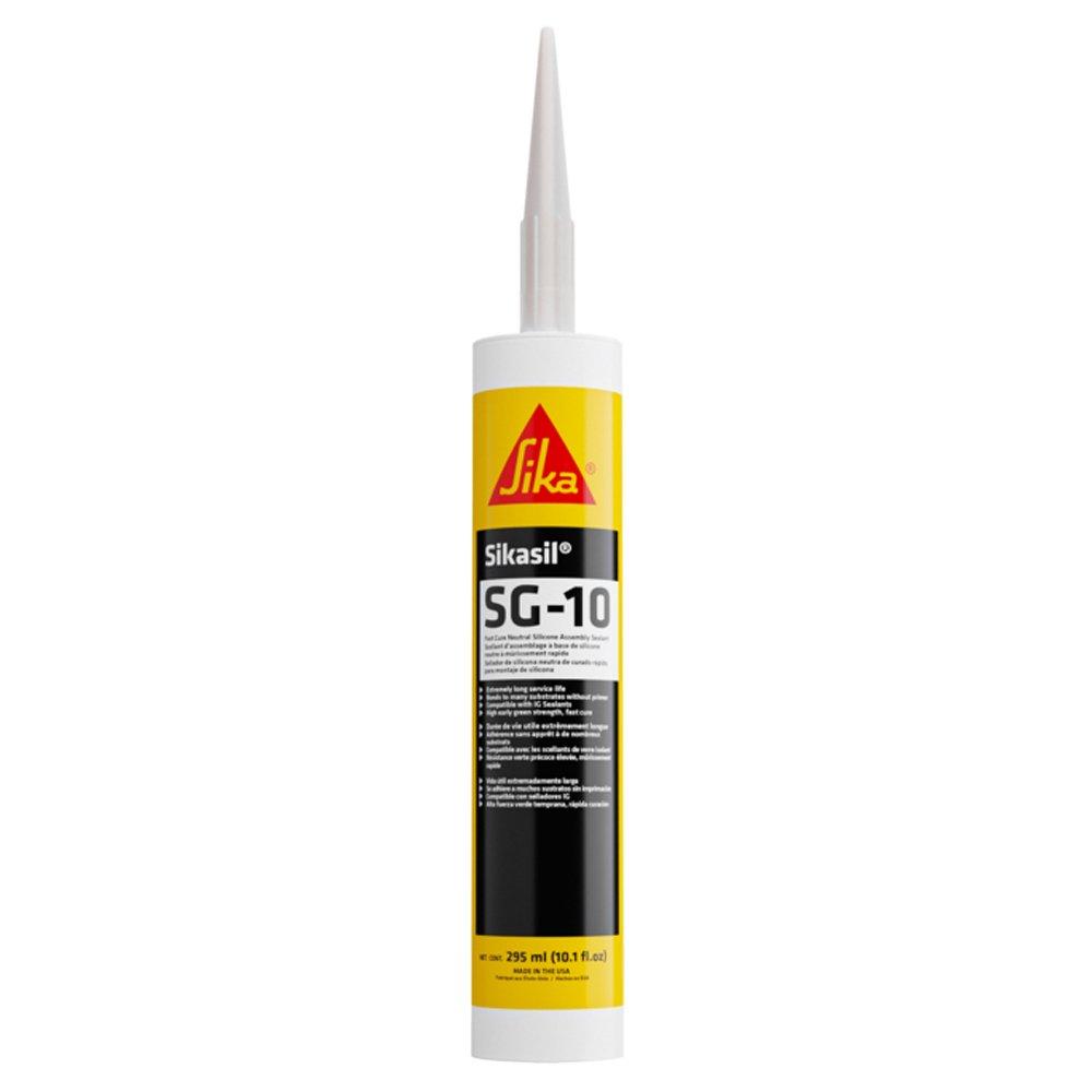 AP PRODUCTS 017-417241 SIKASIL SG-10 295 ML-BLACK, Used As Fast Curing Flexible Building Sealant; Compatible With Most Building Materials Without Priming; Silicone Sealant; Black; 10.1 Fluid Ounce/ 295 Milliliter Cartridge; Single - The Twister Group Tools product