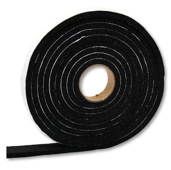 AP PRODUCTS 018-181418 VINYL FOAM TAPE-BLK 1/2X1/4X100, Use Around Windows And Doors To Quiet Rattles Or Squeaks And Prevent Moisture/ Dirt/ Dust From Entering; Vinyl Foam Roll; 1/8 Inch Thick x 1/4 Inch Width x 100 Foot Length; Black; With Mylar Back - The Twister Group Tools product
