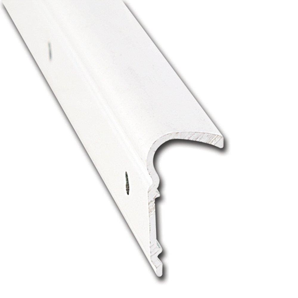 AP PRODUCTS 021-51101-8 ROOF TRIM P.WHT 8FT EA, Non-Insert Roof Rim Type; 1-1/8 Inch Height x 1/2 Inch Width x 8 Foot Length; Polar White; Aluminum; Single - The Twister Group Tools product