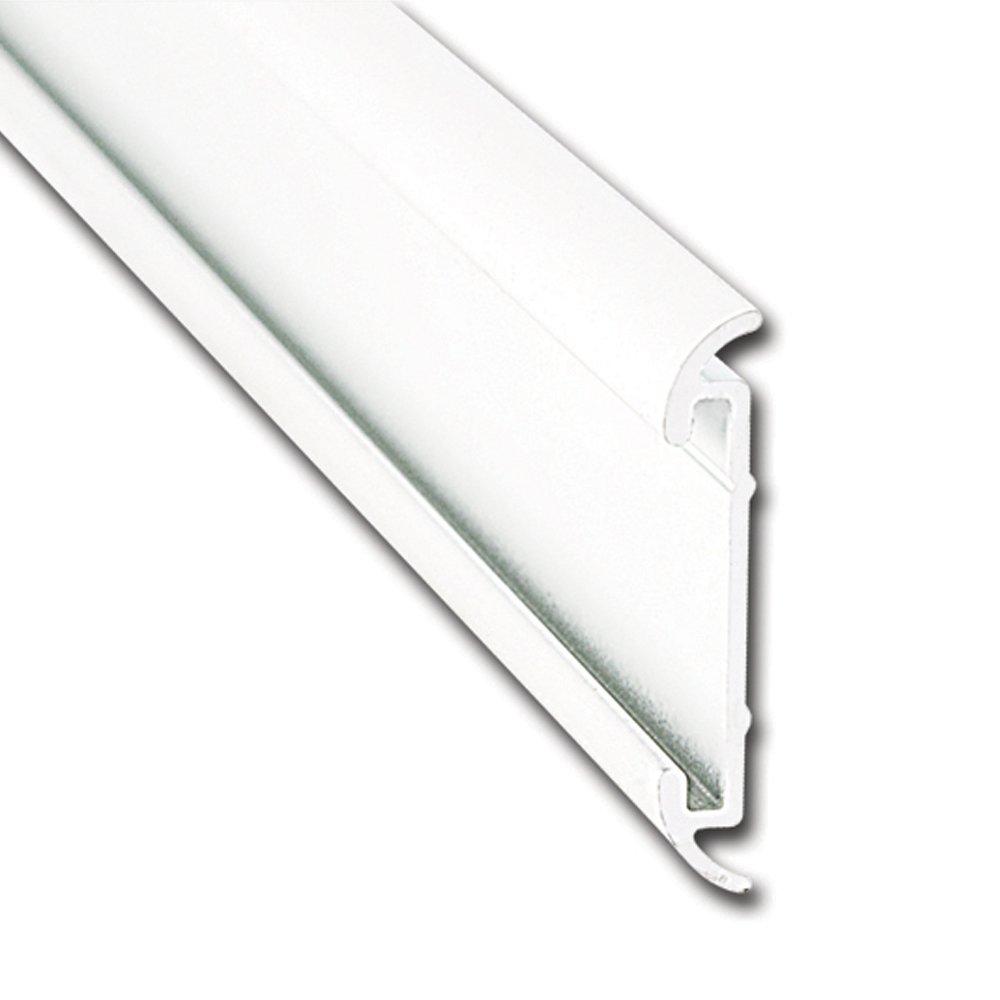 AP PRODUCTS 021-54601-16 FLAT TRIM W/P.WHT16FT EA, Flat Trim Type; With Insert; 1-1/4 Inch Height x 1/5 Inch Width x 16 Foot Length; Polar White; Aluminum; Single - The Twister Group Tools product