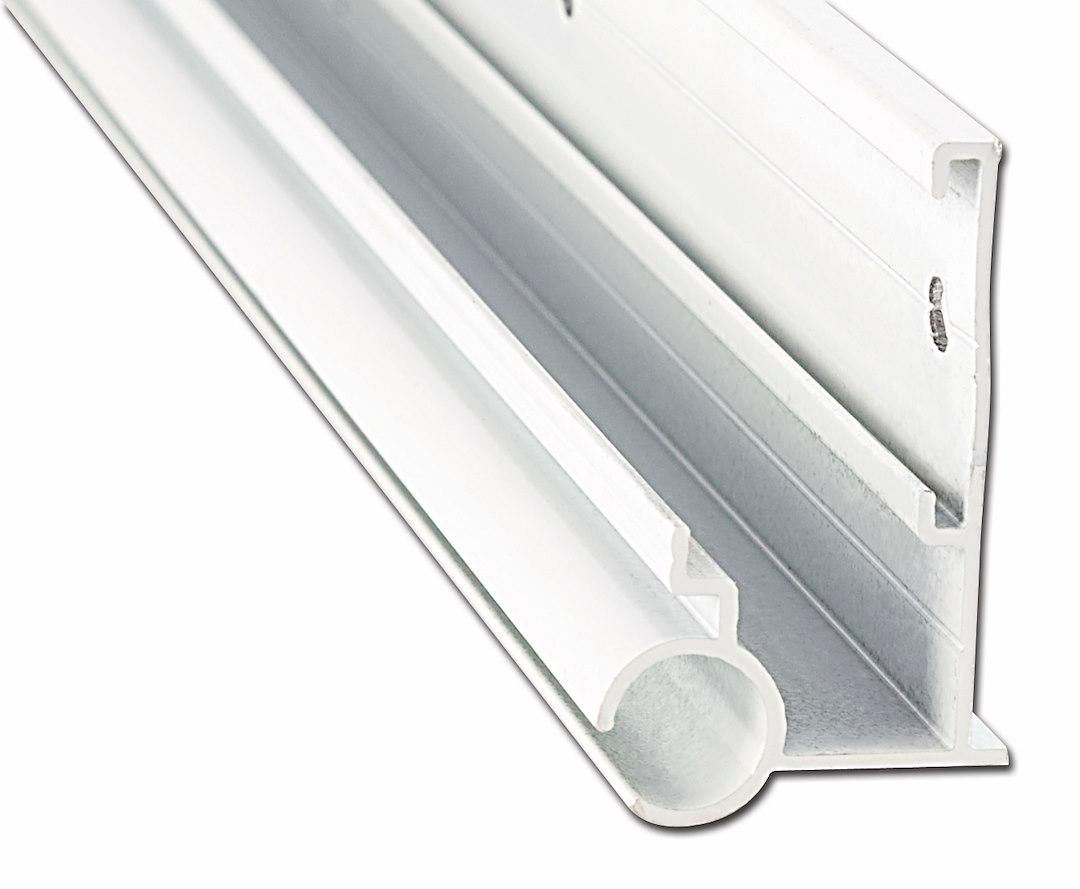 AP PRODUCTS 021-56301-8 GTR/AWN. RAIL P.WHT 8FT EA, With Insert Gutter Rail; Aluminum; 8 Foot Length x 1 Inch Width x 1-3/4 Inch Height; Polar White - The Twister Group Tools product