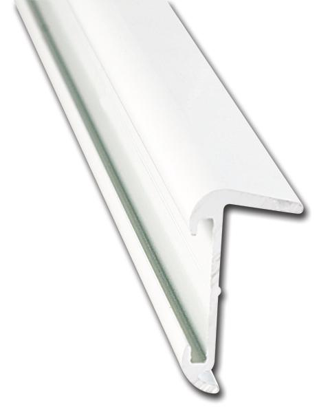 AP PRODUCTS 021-57401-16 ROOF EDGE P.WHT 16FT EA, Insert Roof Edge Type; 1-1/16 Inch Height x 5/8 Inch Width x 16 Foot Length; Polar White; Aluminum; Single - High quality product image showing AP PRODUCTS 021-57401-16 ROOF EDGE P.WHT 16FT EA, Insert Roof Edge Type; 1-1/16 Inch Height x 5/8 Inch Width x 16 Foot Length; Polar White; Aluminum; Single details and features