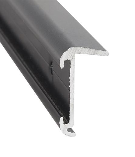 AP PRODUCTS 021-57402-8 ROOF EDGE BLK 8FT EA, Insert Roof Edge Type; 1-1/16 Inch Height x 5/8 Inch Width x 8 Foot Length; Black; Aluminum; Single - The Twister Group Tools product