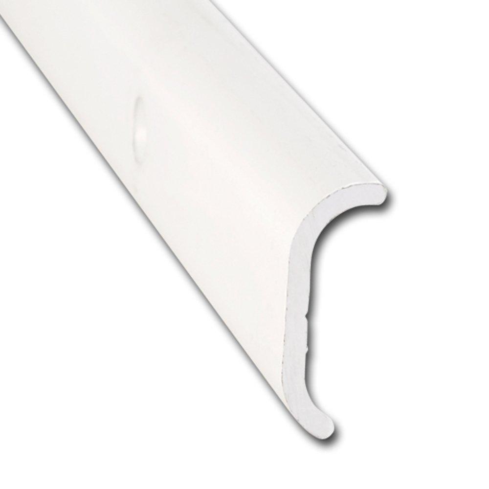 AP PRODUCTS 021-86001-8 S.LEG NONTRIM P.WHT 8FT EA, Short Leg Trim Type; 1 Inch Height x 1/3 Inch Width x 8 Foot Length; Polar White; Aluminum - The Twister Group Tools product