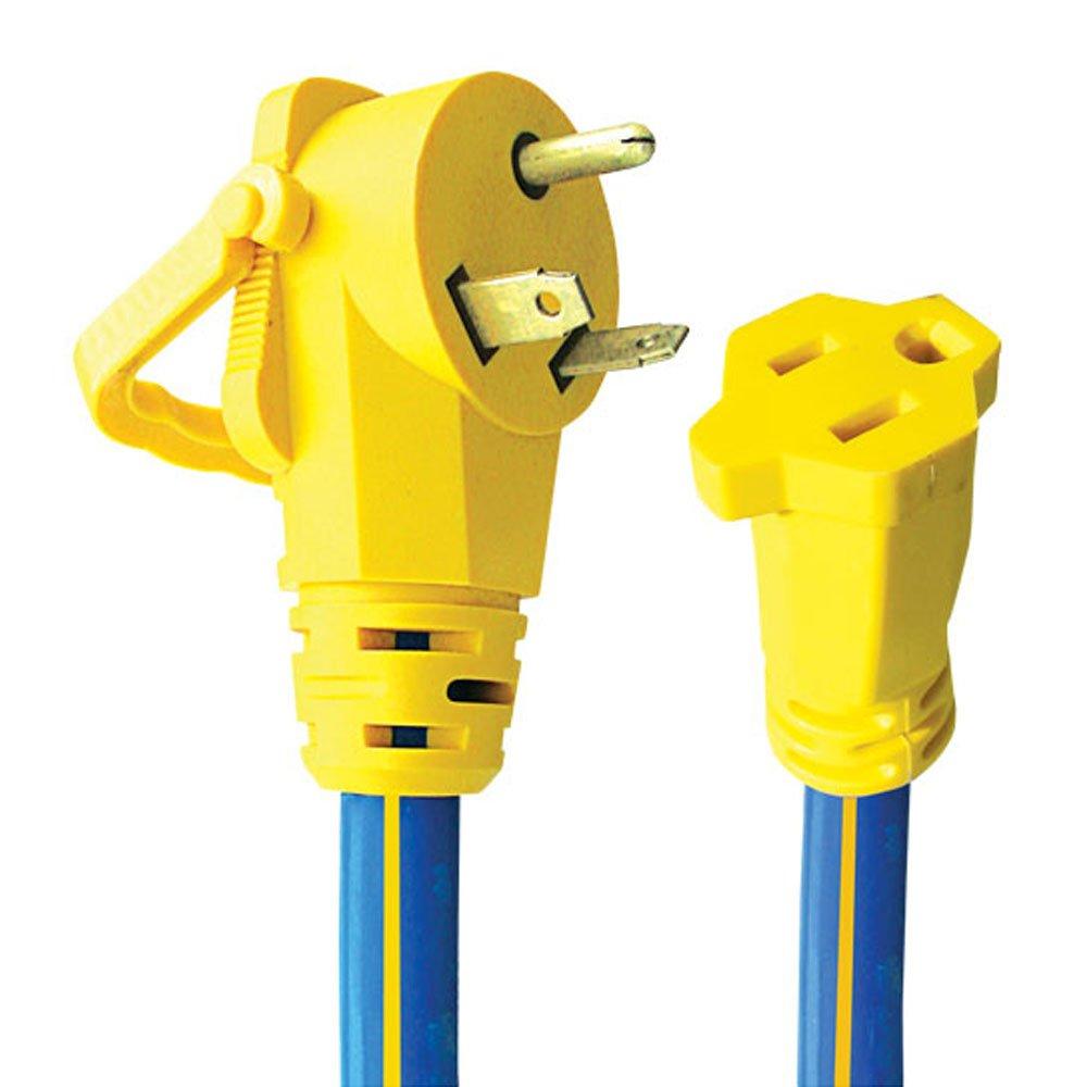 AP PRODUCTS 1600503 Voltec 16-00503 Three-Prong RV Adapter with E-Zee Grip Handle - 30A Male to 15A Female, 1 - High quality product image showing AP PRODUCTS 1600503 Voltec 16-00503 Three-Prong RV Adapter with E-Zee Grip Handle - 30A Male to 15A Female, 1 details and features