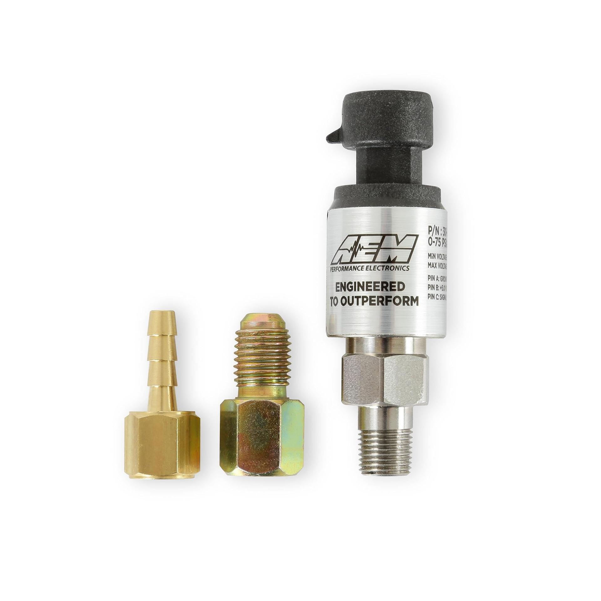 AEM 30-2130-75 Stainless Steel PSIg Sensors - 75 PSI - High quality product image showing AEM 30-2130-75 Stainless Steel PSIg Sensors - 75 PSI details and features