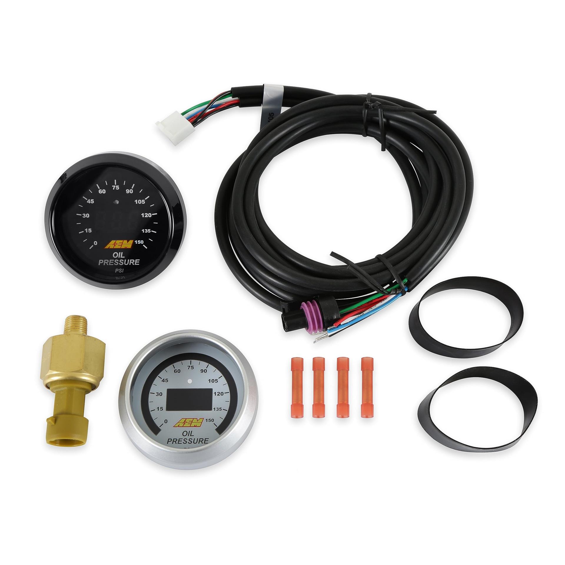 AEM 30-4407 0-150 PSI Oil Pressure Gauge - High quality product image showing AEM 30-4407 0-150 PSI Oil Pressure Gauge details and features