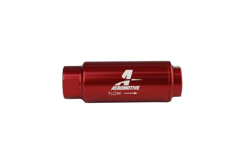 AEROMOTIVE 12303 In-Line Filter (40-Micron Fabric Element)