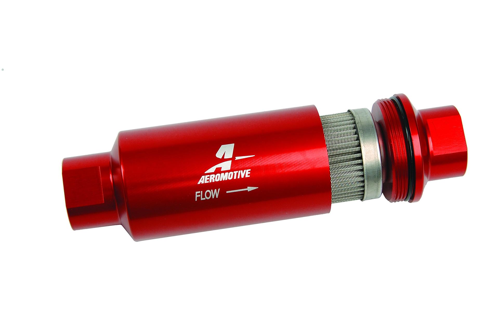 AEROMOTIVE 12304 Red Fuel Filter (In-Line Filter/100-Micron) - High quality product image showing AEROMOTIVE 12304 Red Fuel Filter (In-Line Filter/100-Micron) details and features