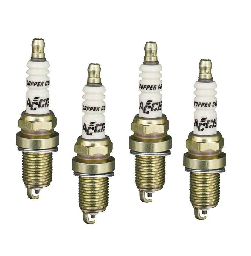 ACCEL 0416S-4 Spark Plug; U-Groove; Resistor; Copper Electrode Core Material; Copper Electrode Tip Material; Shorty Plug; Set of 4