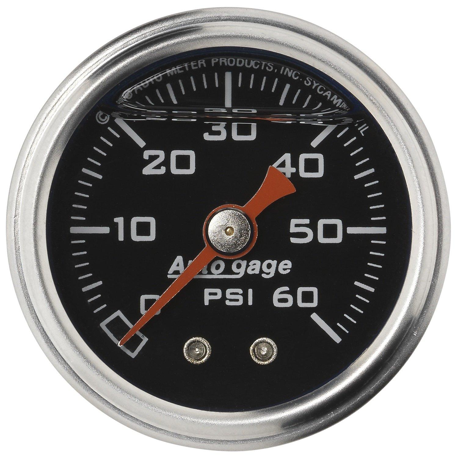 AUTO METER 2173 Autogage Fuel Pressure Gauge, Black face - High quality product image showing AUTO METER 2173 Autogage Fuel Pressure Gauge, Black face details and features