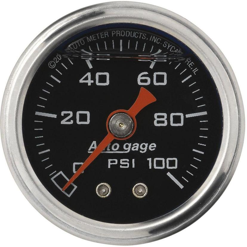 AUTO METER 2174 Autogage Fuel Pressure Gauge, Black face