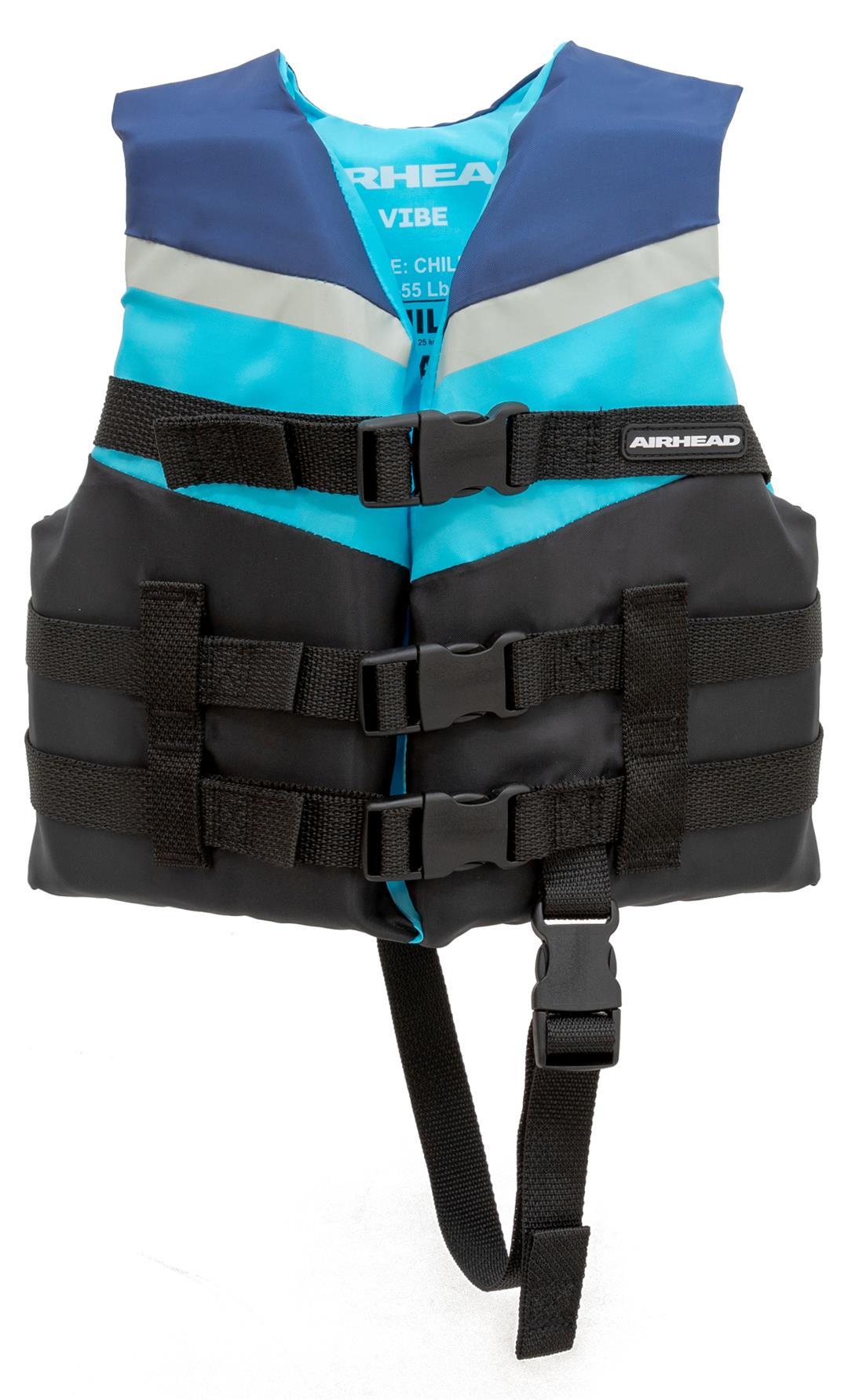 AIRHEAD 3005302ABL Vibe Life Vest, Closed Sided PFD, Child - High quality product image showing AIRHEAD 3005302ABL Vibe Life Vest, Closed Sided PFD, Child details and features