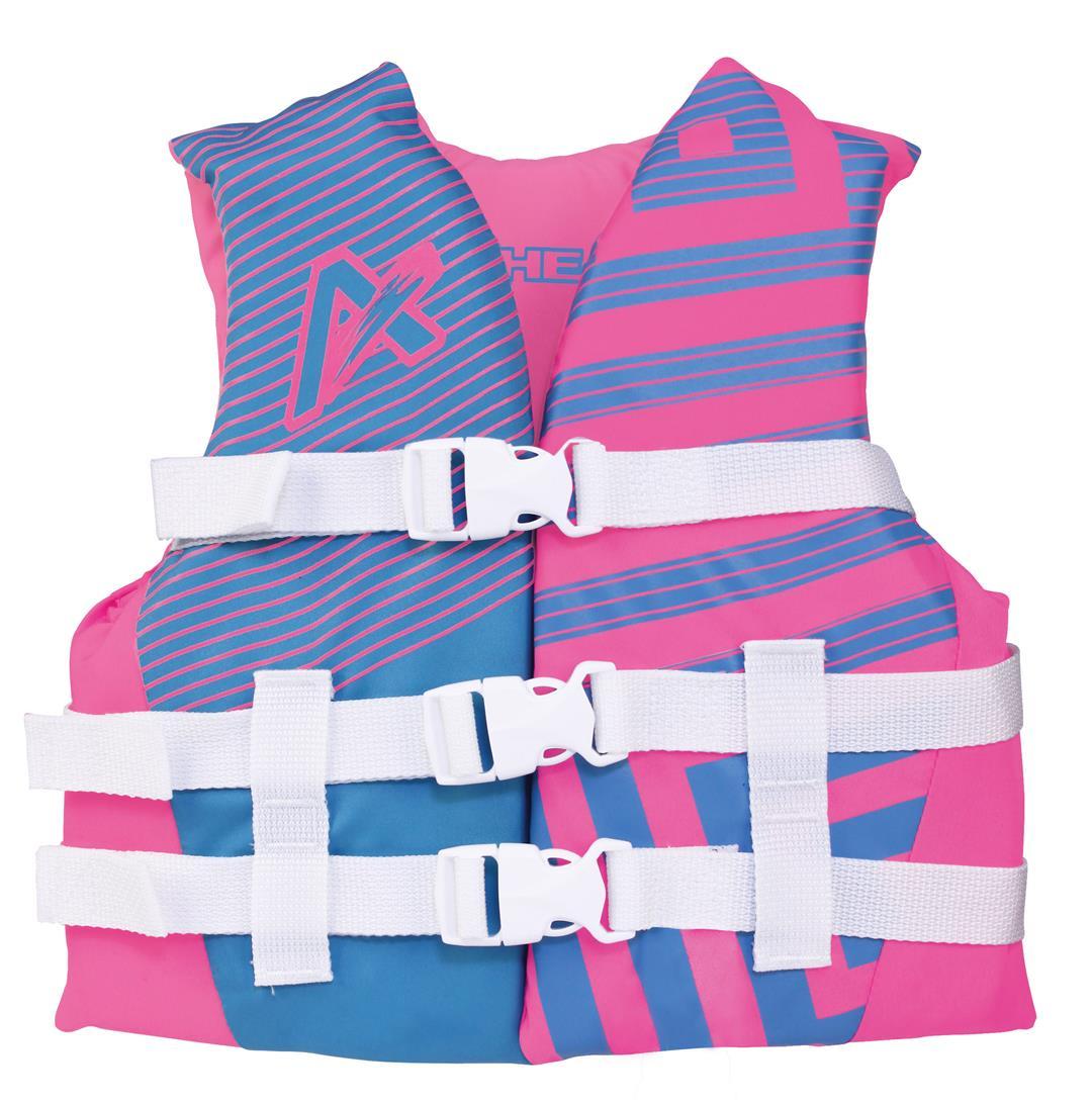 AIRHEAD 30081-03-A-HP Youth Trend Life Jacket, Coast Guard Approved, Hot Pink/Sky Blue - High quality product image showing AIRHEAD 30081-03-A-HP Youth Trend Life Jacket, Coast Guard Approved, Hot Pink/Sky Blue details and features