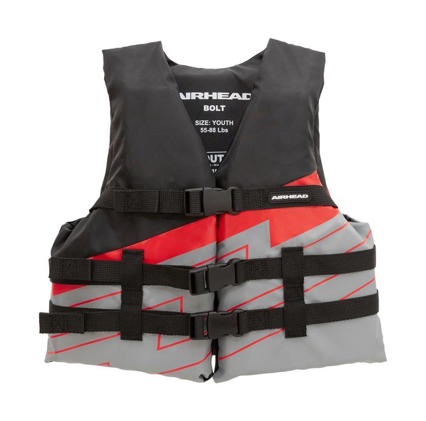 AIRHEAD 3008403ABR Bolt Life Vest, Closed Sided PFD, Youth