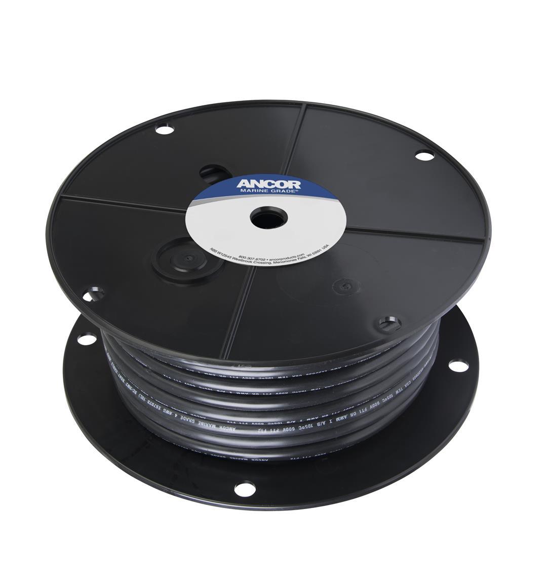 ANCOR 113002 BLACK 4 AWG BATTERY CABLE - 25 - High quality product image showing ANCOR 113002 BLACK 4 AWG BATTERY CABLE - 25 details and features