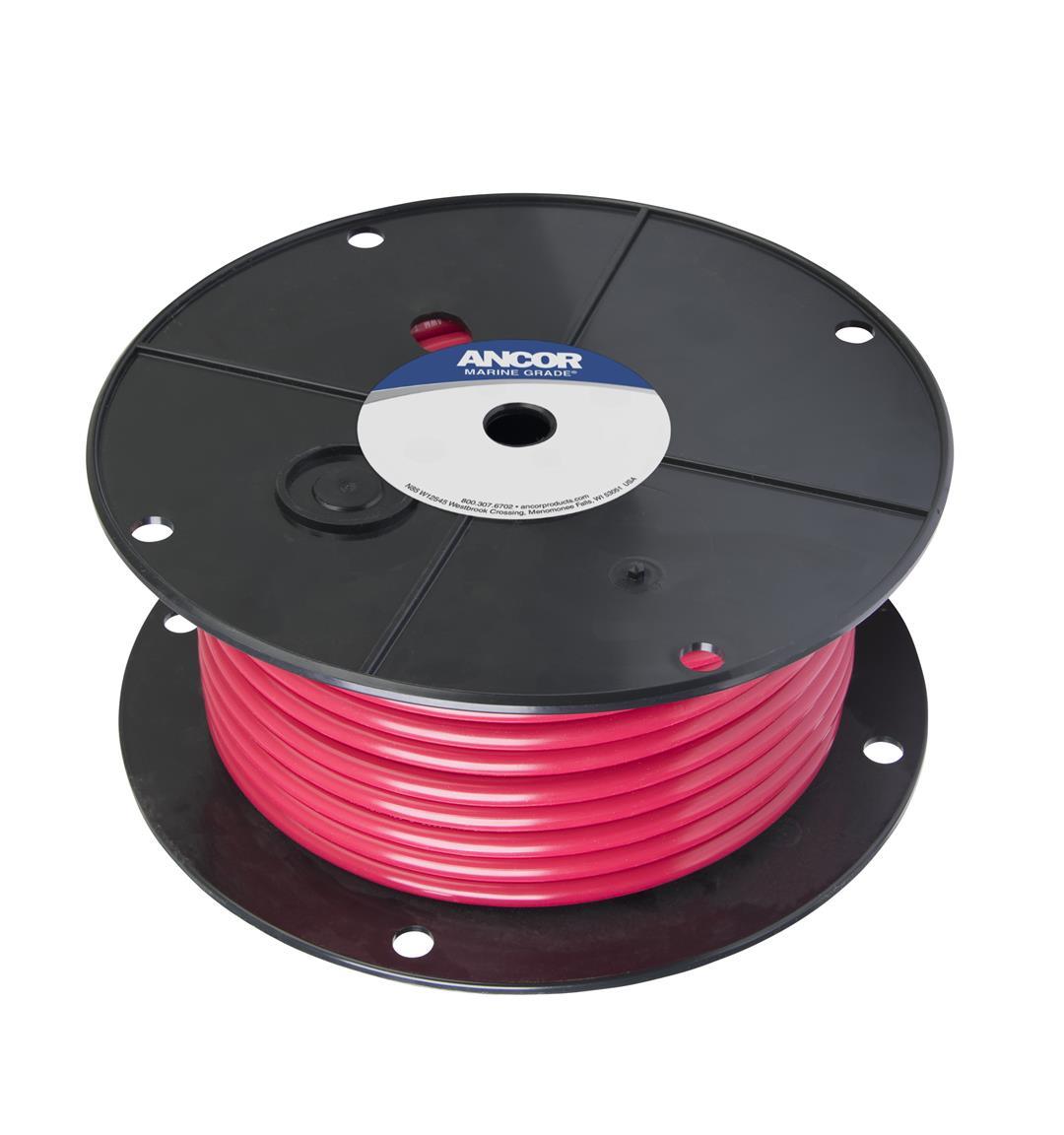 ANCOR 113550 Tinned Copper Battery Cable, 4 AWG (19mm2), Red - 500ft - The Twister Group Tools product