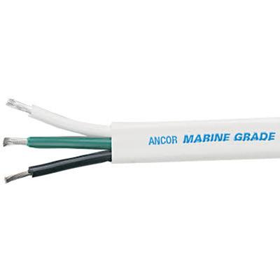 ANCOR 131510 TRIPLEX CABLE 14/3 AWG (3 X 2MM2), Stranded Conductor; Flat; 14/3 AWG; White/ Black/ Green; 100 Feet Length; Tinned Copper Conductor/ PVC Insulation; UL/ ABYC/ US Coast Guard Certified; ROHS Compliant - High quality product image showing ANCOR 131510 TRIPLEX CABLE 14/3 AWG (3 X 2MM2), Stranded Conductor; Flat; 14/3 AWG; White/ Black/ Green; 100 Feet Length; Tinned Copper Conductor/ PVC Insulation; UL/ ABYC/ US Coast Guard Certified; ROHS Compliant details and features