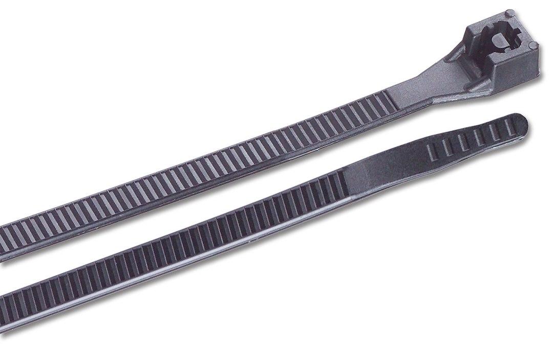 ANCOR 199254 CABLE TIE STANDARD 8FT UVB 1000P, 8 Inch Length; Standard; UV Resistant; Black; 75 Pounds Tensile Strength; Bag Of 1000; ROHS Compliant - High quality product image showing ANCOR 199254 CABLE TIE STANDARD 8FT UVB 1000P, 8 Inch Length; Standard; UV Resistant; Black; 75 Pounds Tensile Strength; Bag Of 1000; ROHS Compliant details and features