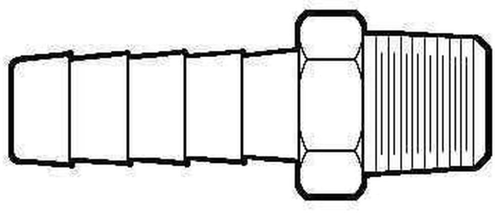 MIDLAND 201A-4B Hose Barb - High quality product image showing MIDLAND 201A-4B Hose Barb details and features