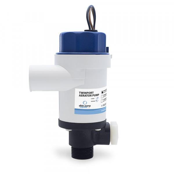 ALBIN 01-05-076 Twinport Aerator Pump 1100 GPH 12V - High quality product image showing ALBIN 01-05-076 Twinport Aerator Pump 1100 GPH 12V details and features
