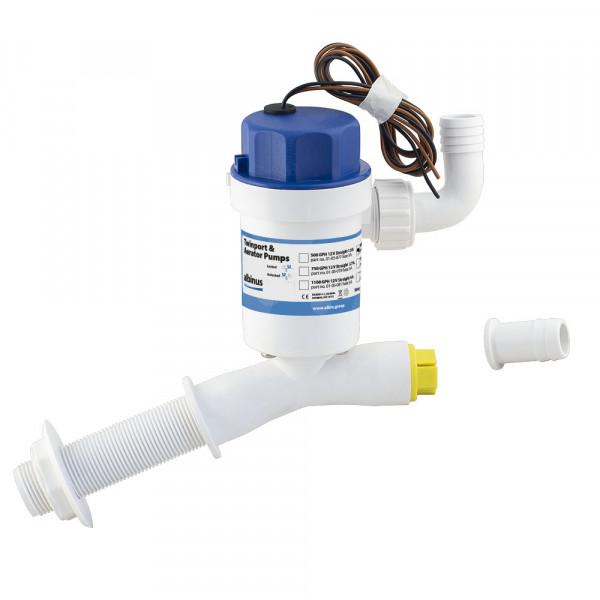 ALBIN 01-05-082 Cartridge Aerator Pump 1100 GPH 12V Angled - High quality product image showing ALBIN 01-05-082 Cartridge Aerator Pump 1100 GPH 12V Angled details and features